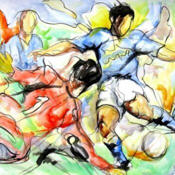 绘画 标题为“147 - A bout portant” 由Jean-Luc Lopez, 原创艺术品, 水彩