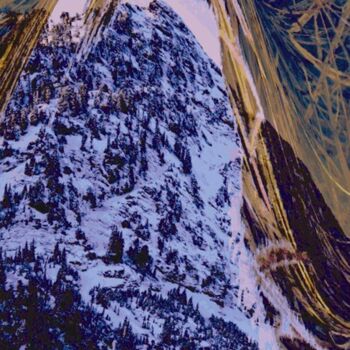 Digital Arts titled "Mountain Winter #15" by Ken Grzesik, Original Artwork, Digital Painting