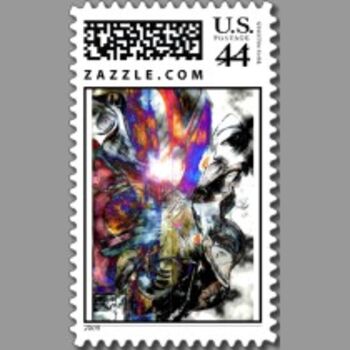 手工艺品 标题为“new_alien_postage-” 由Dmitri Matkovsky, 原创艺术品