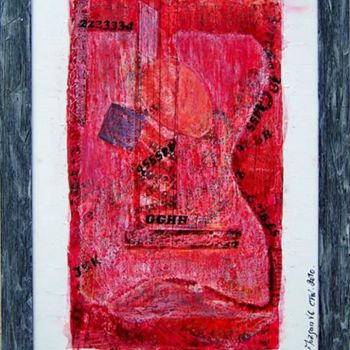Painting titled "Roméo rouge gratte…" by Morganv6, Original Artwork