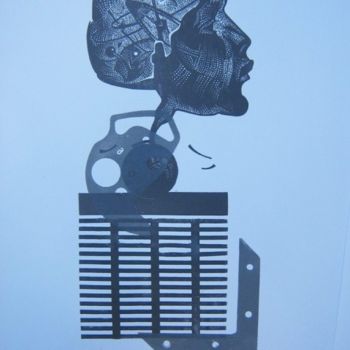Drawing titled "Profil-I" by Herta, Original Artwork, Other