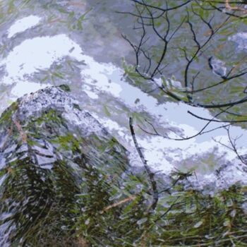 Digital Arts titled "Mountain Winter #23" by Ken Grzesik, Original Artwork, Digital Painting