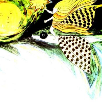 Ζωγραφική με τίτλο "Somewhere in the air" από Georg Kiehn, Αυθεντικά έργα τέχνης