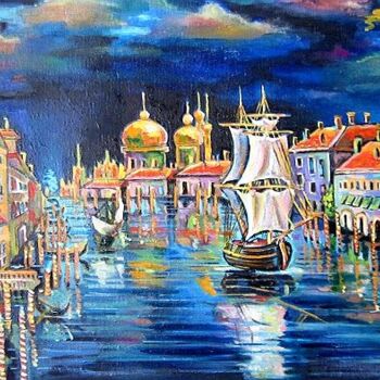 Картина под названием "VENICE" - Nina Silaeva, Подлинное произведение искусства