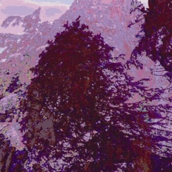 Digital Arts titled "Mountain Winter #34" by Ken Grzesik, Original Artwork, Digital Painting