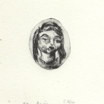 Drawing titled "Agnès." by Frhégo, Original Artwork, Other
