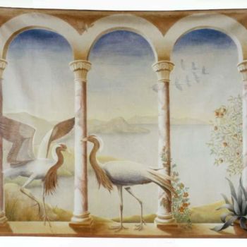 Painting titled "Demoiselles" by Isabelle Molinard, Original Artwork, Oil
