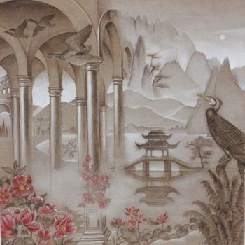 Peinture intitulée "Great cormoran" par Isabelle Molinard, Œuvre d'art originale, Autre