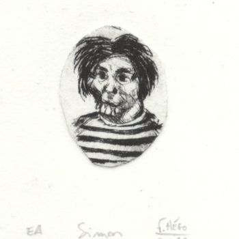 Dessin intitulée "Simon." par Frhégo, Œuvre d'art originale, Autre