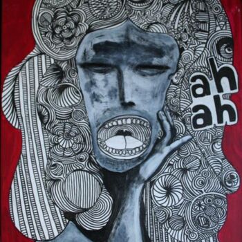 Painting titled "UN CRI" by Marc Alapont, Original Artwork