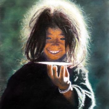 Painting titled "Pangdjé   Pastel se…" by Daniel Lutaud, Original Artwork
