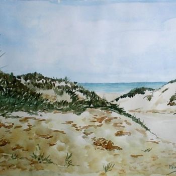 Peinture intitulée "Dunes au Portugal" par Marian Cobos, Œuvre d'art originale