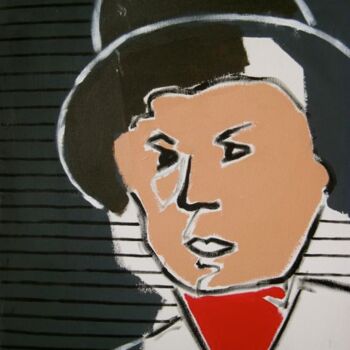 Painting titled "Man with hat" by Unknown Artist, Original Artwork