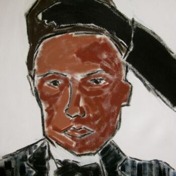 Painting titled "Man wearing bowtie" by Unknown Artist, Original Artwork