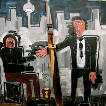 Painting titled "The beggar" by Unknown Artist, Original Artwork