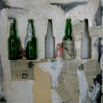 Painting titled "Missing Bottle" by Unknown Artist, Original Artwork