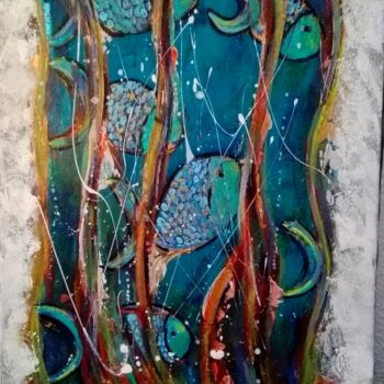 Schilderij getiteld "Ecume" door Ruby, Origineel Kunstwerk, Acryl