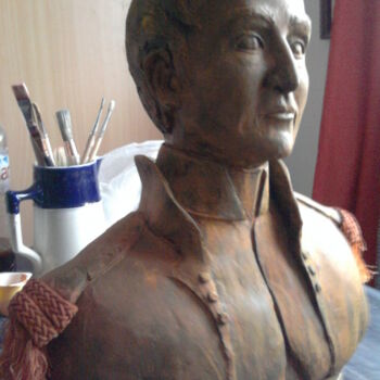 Sculpture titled "Napoléon" by Ruby, Original Artwork, Terra cotta
