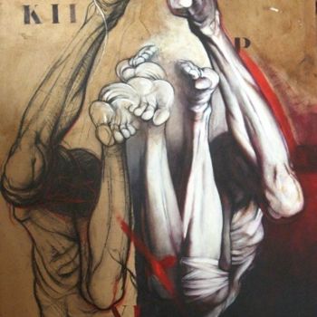 Schilderij getiteld "VARIATION K-II/P- V…" door Claude Duvauchelle, Origineel Kunstwerk, Olie