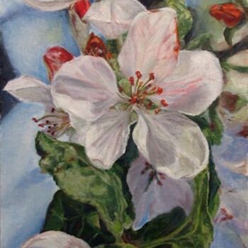 Peinture intitulée "Apple Tree" par Olga Gorbacheva, Œuvre d'art originale, Huile