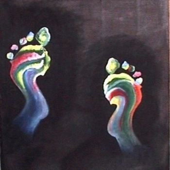 Painting titled "foot" by Puneet Sinha, Original Artwork