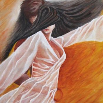 Painting titled "Swing" by Puneet Sinha, Original Artwork, Oil