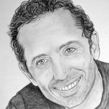 Painting titled "Gad ELMALEH" by Catherine Wernette, Original Artwork