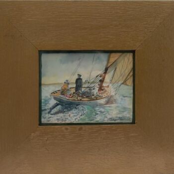 Peinture intitulée "Sails yachts" par Philippe Conrad, Œuvre d'art originale, Huile