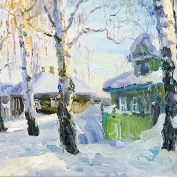 Painting titled "На улице заливной в…" by Vasilii Shikhanov, Original Artwork