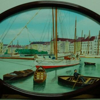 Painting titled "Le Bassin du commer…" by Philippe Conrad, Original Artwork