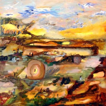 Peinture intitulée "Unknown Myth" par Ladan Ghajar, Œuvre d'art originale