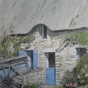Painting titled "LA CHARETTE" by Jean Marie Payen, Original Artwork