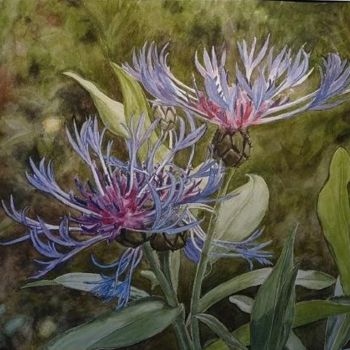 Painting titled "LES BLEUETS" by Jean Marie Payen, Original Artwork