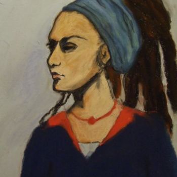 Malerei mit dem Titel "Young Woman" von Janel Bragg, Original-Kunstwerk