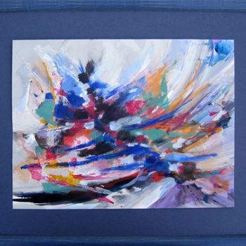 Painting titled "Vol libre" by Gérard Esquerre, Original Artwork, Acrylic Mounted on Cardboard