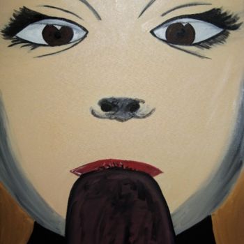 Pintura intitulada ""Tapo a minha boca…" por Maria Teresa Duarte, Obras de arte originais