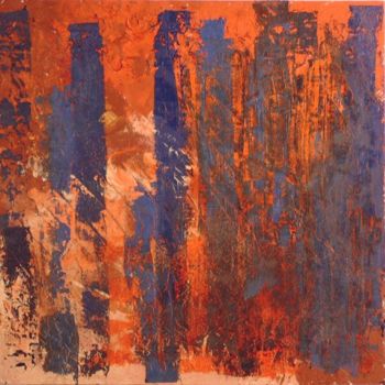 Pittura intitolato "evening comes" da F, Opera d'arte originale