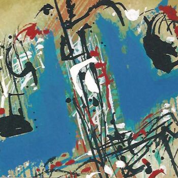 Peinture intitulée "Abstractif" par H . Mortazavi, Œuvre d'art originale, Huile