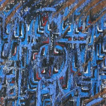 Peinture intitulée "Talisman" par H . Mortazavi, Œuvre d'art originale, Huile