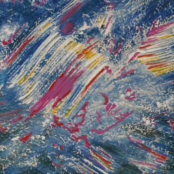 Peinture intitulée "Tempête" par H . Mortazavi, Œuvre d'art originale, Huile