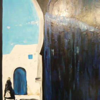Schilderij getiteld "LA PORTE" door Dany Champeme, Origineel Kunstwerk, Olie