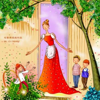 Painting titled "毛智勇艺术插画" by Zhi Yong Mao, Original Artwork