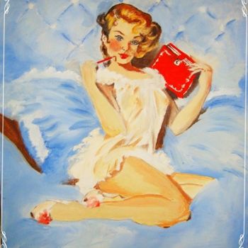 Ζωγραφική με τίτλο "Pin Up - Releitura…" από Silviane Moon, Αυθεντικά έργα τέχνης