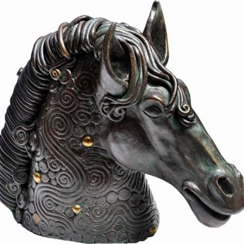 Sculpture intitulée "Héliotrope" par Annie Laurence Malleron, Œuvre d'art originale