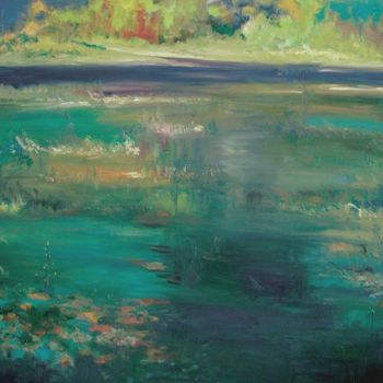 Painting titled "River_Banks_and_Mar…" by Animesh Roy, Original Artwork