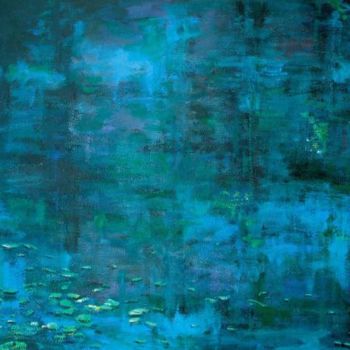Pittura intitolato "Waterscape" da Animesh Roy, Opera d'arte originale