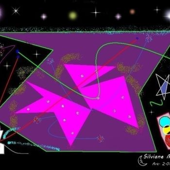 Digital Arts με τίτλο "Universo Paralelo" από Silviane Moon, Αυθεντικά έργα τέχνης, Ψηφιακή ζωγραφική