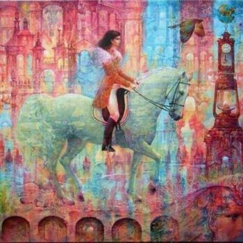 Ζωγραφική με τίτλο "TOWN OF MEMORIES" από Valeriy Kot, Αυθεντικά έργα τέχνης, Λάδι