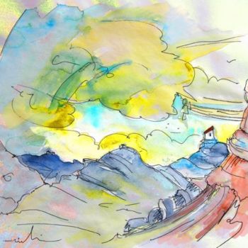Painting titled "Herce in La Rioja 02" by Miki De Goodaboom, Original Artwork, Oil