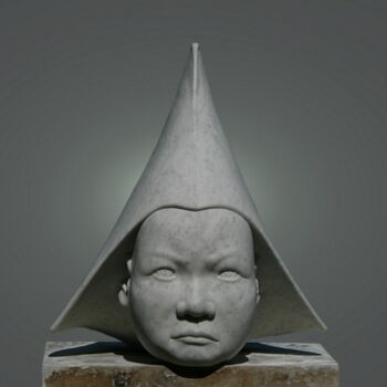 Sculpture intitulée "Petit tibetain" par Jean-Paul Daire, Œuvre d'art originale, Pierre